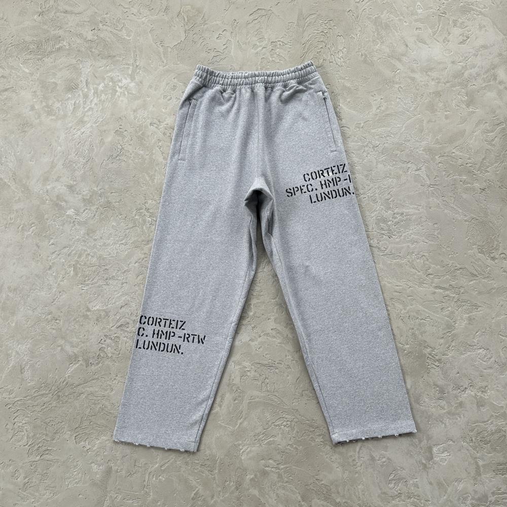 Hmp stencil crewneck set-grey