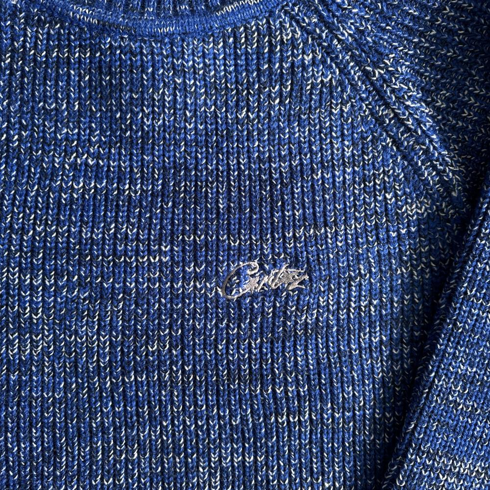 mixed yarn allstarz sweater-blue