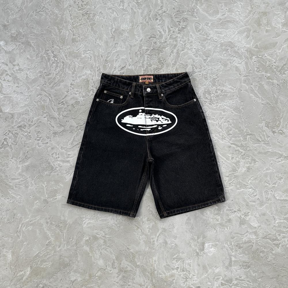 CR island baggy shorts-black