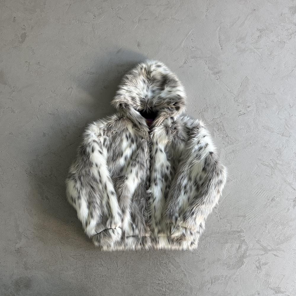 faux fur hooded jacket
