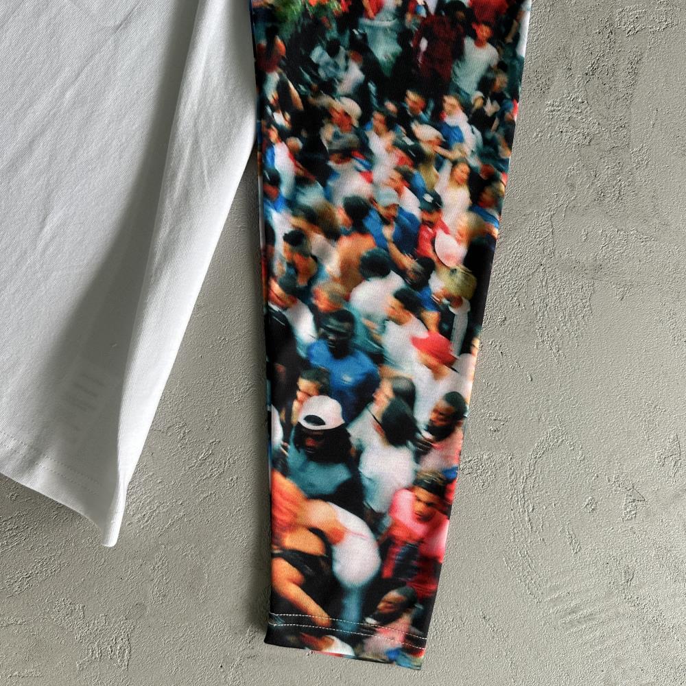 Crowd printed long sleeve tee