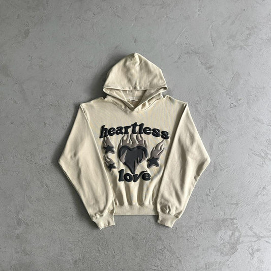 heartless love hoodie-bone white