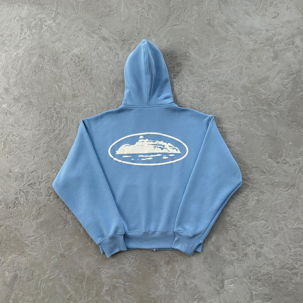 ISLAND PUFF PRINT ZIP HOODIE