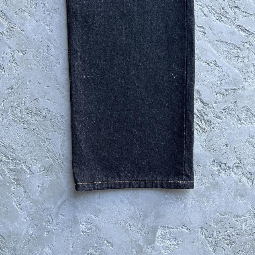 DUAL STRIPE BAGGY JEANS-black