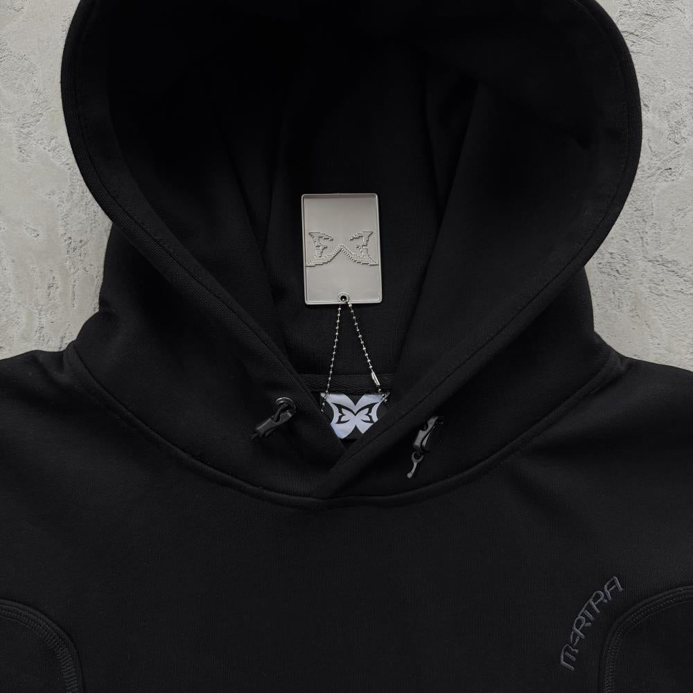 ME glide overlock trackie-black