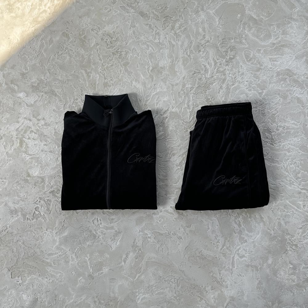 Velvet Track Set - black black