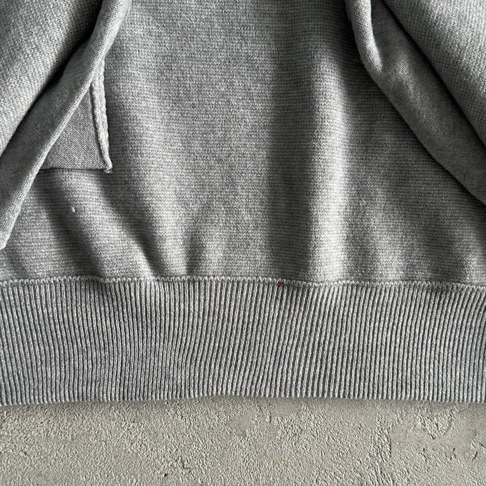 Knit zip up fleece-grey