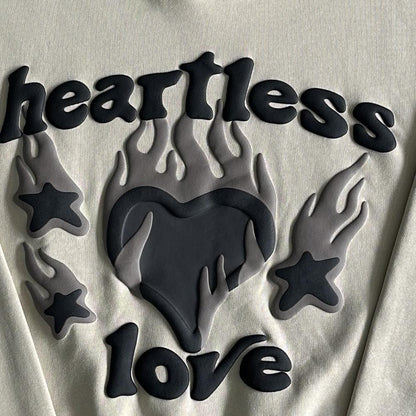 heartless love hoodie-bone white