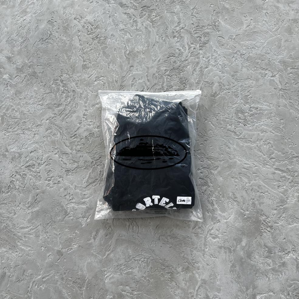 college arch open hem set-black
