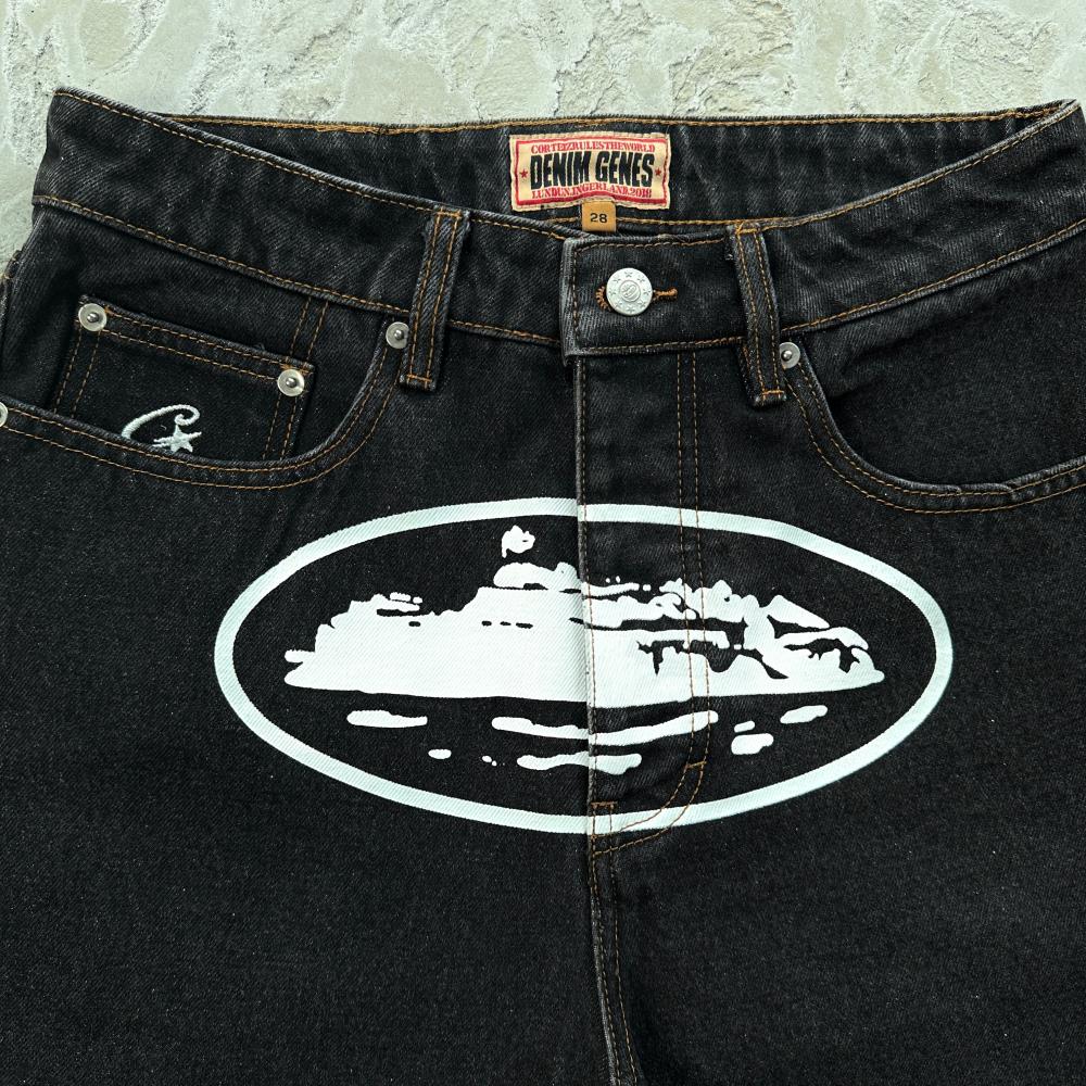 CR island baggy shorts-black