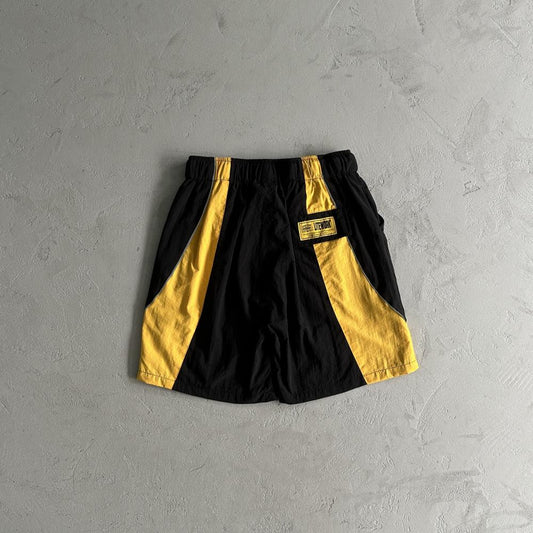 Alcatraz Sun & Rain Shorts-Black & Yellow