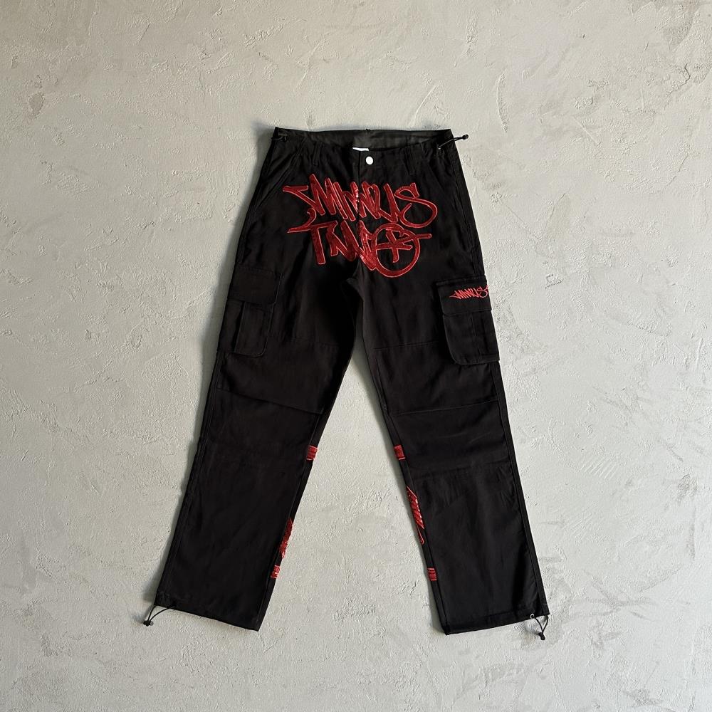 Black Graff Cargos (Sequin Logo)