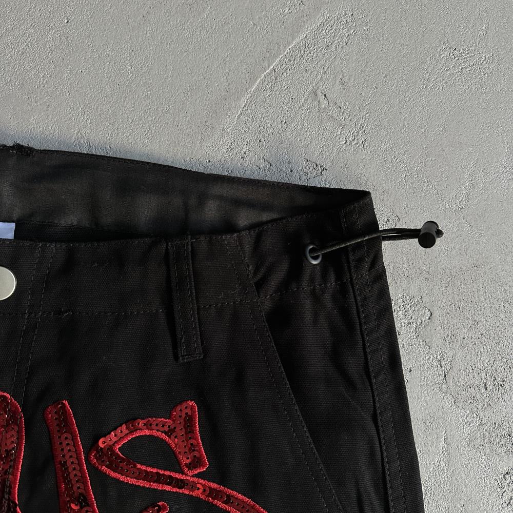 Black Graff Cargos (Sequin Logo)