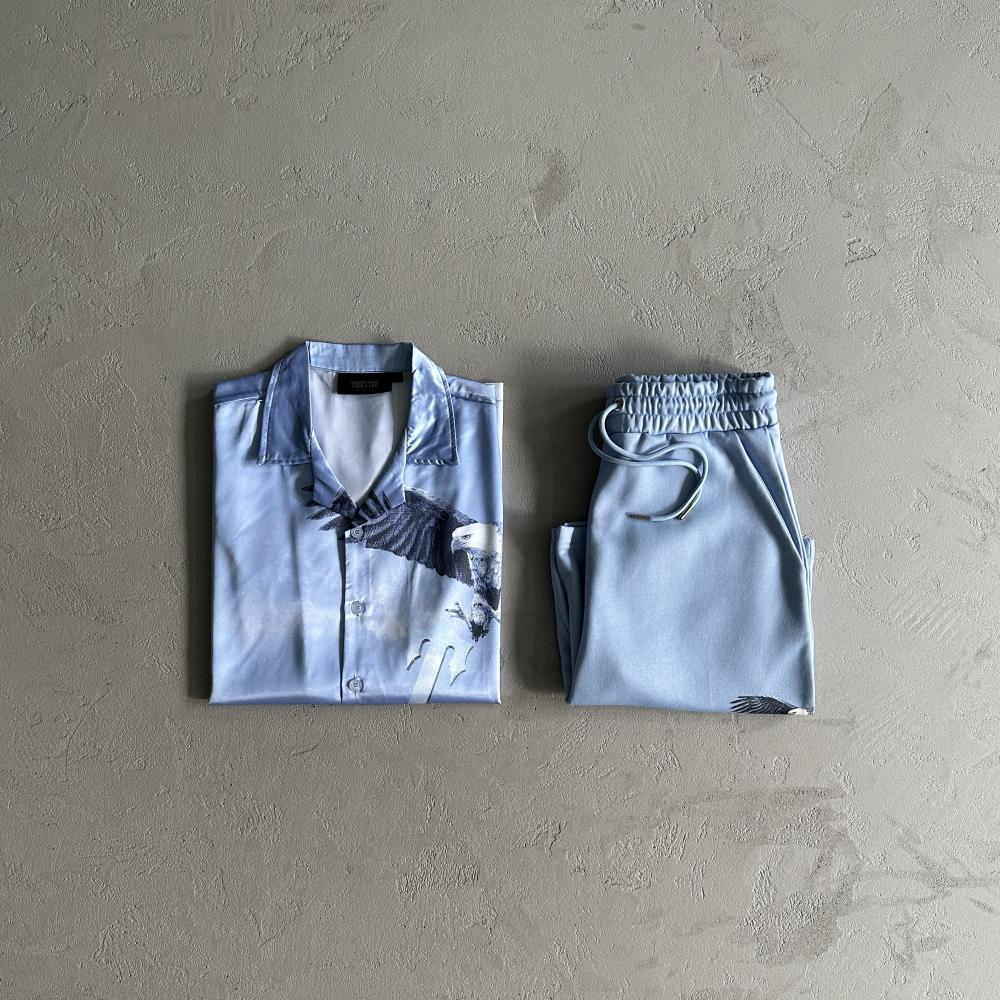 Eagle Shirt Set-bule white