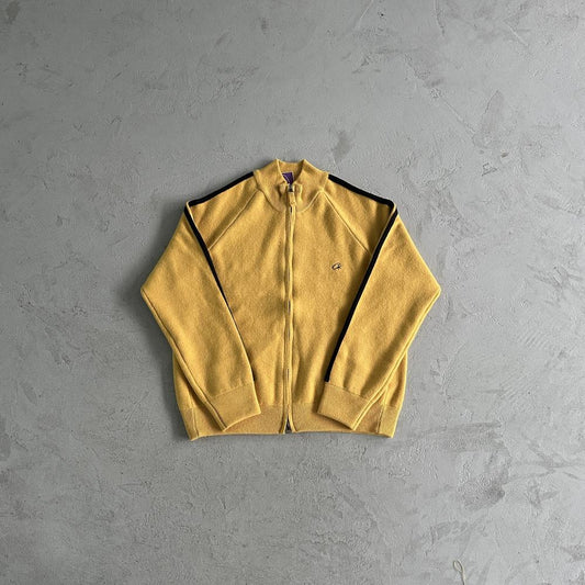 Knit zip up fleece- yellow