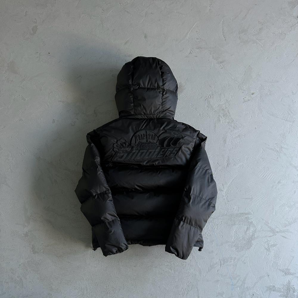 Shooters Detachable Hooded Puffer jacket-triple black