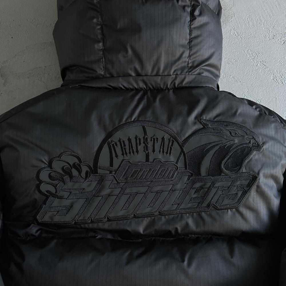 Shooters Detachable Hooded Puffer jacket-triple black