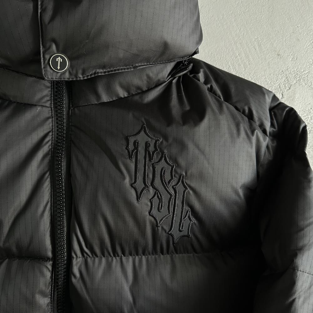Shooters Detachable Hooded Puffer jacket-triple black