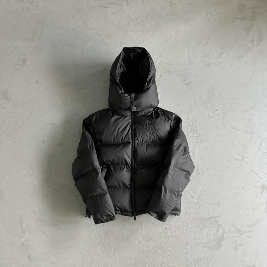 Shooters Detachable Hooded Puffer jacket-triple black