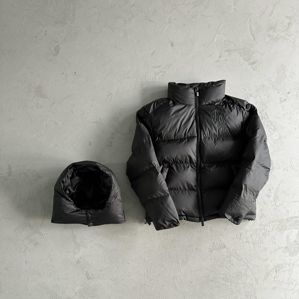 Shooters Detachable Hooded Puffer jacket-triple black
