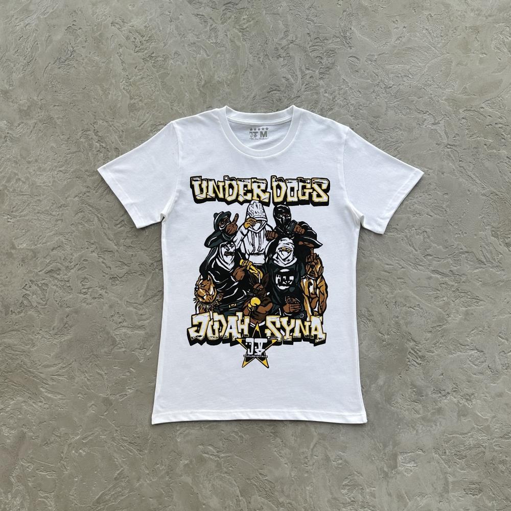 underdogs ontop short sleeve tee-white