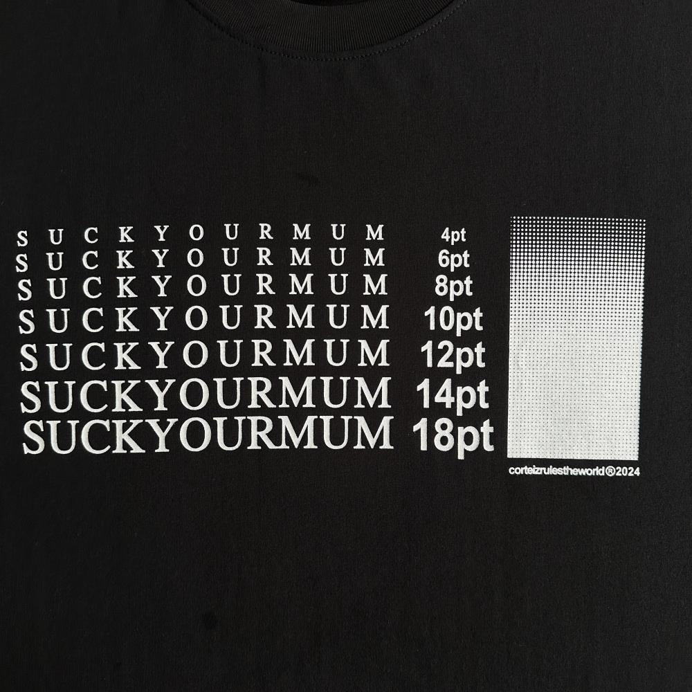 times new roman tee -black