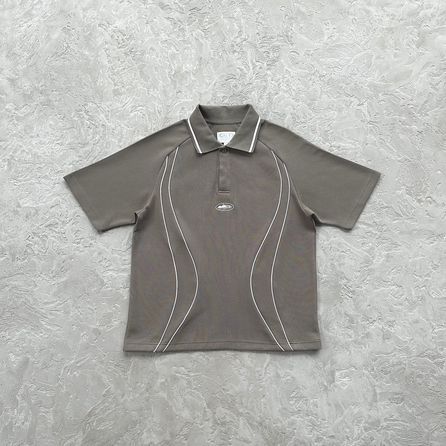 island pique polo set -grey