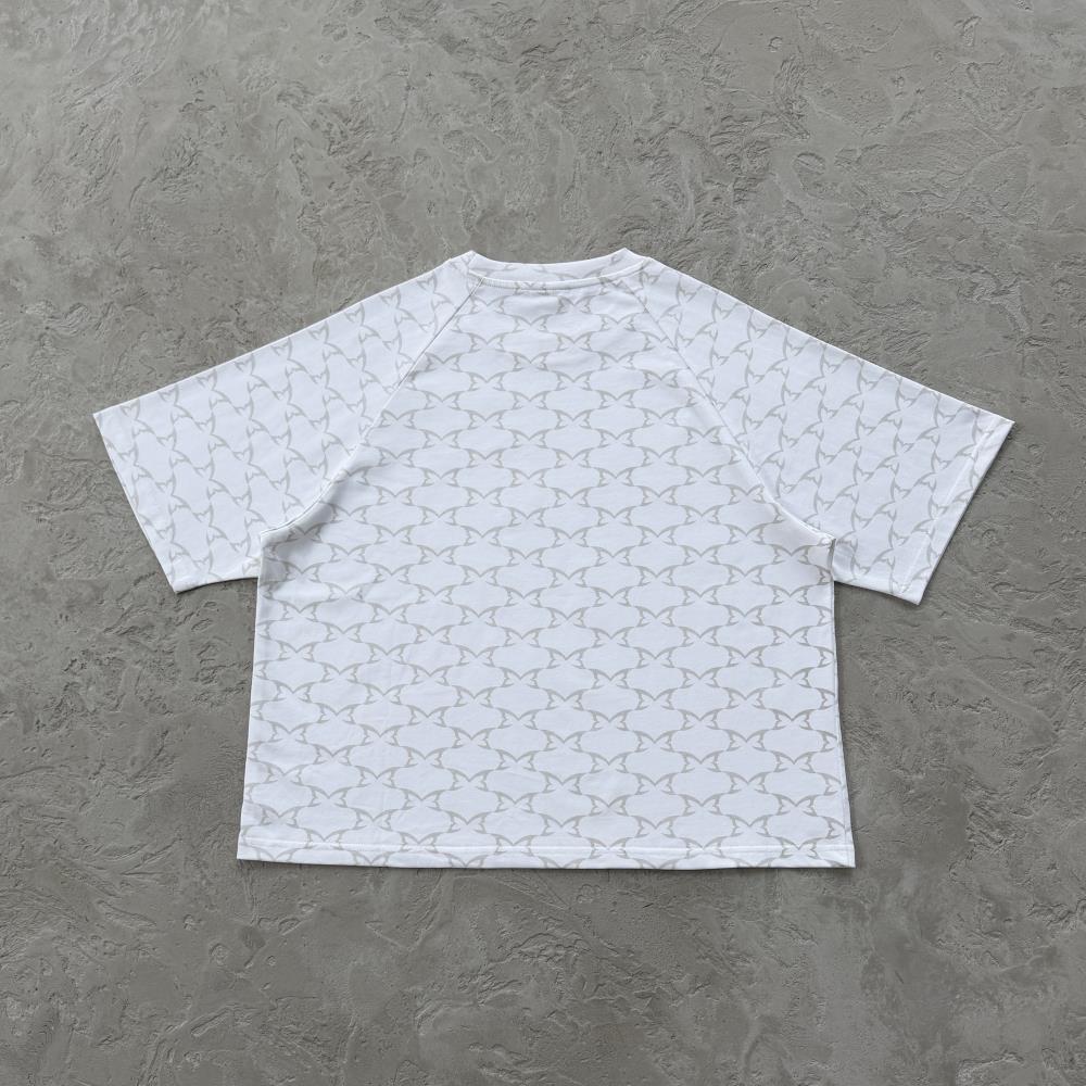ME Butterfly printed short sleeves-white