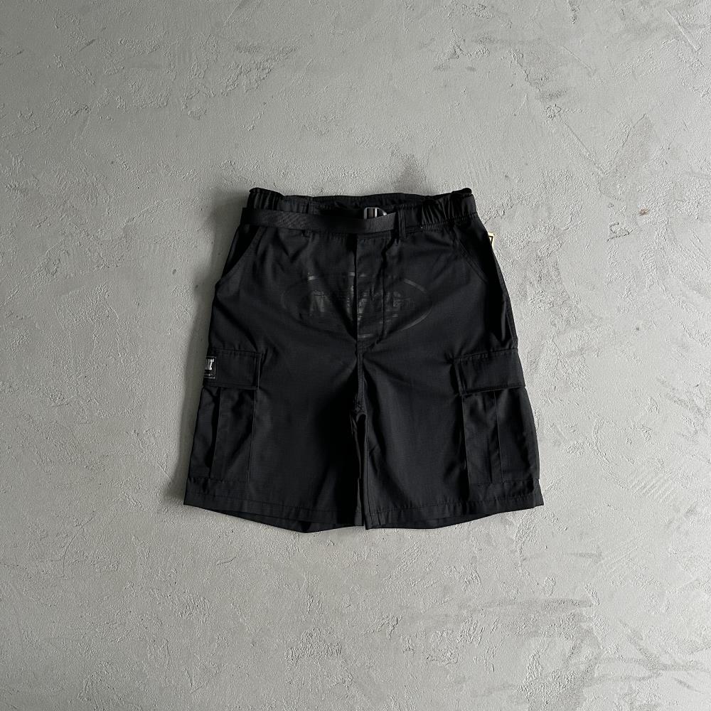 black cargo shorts
