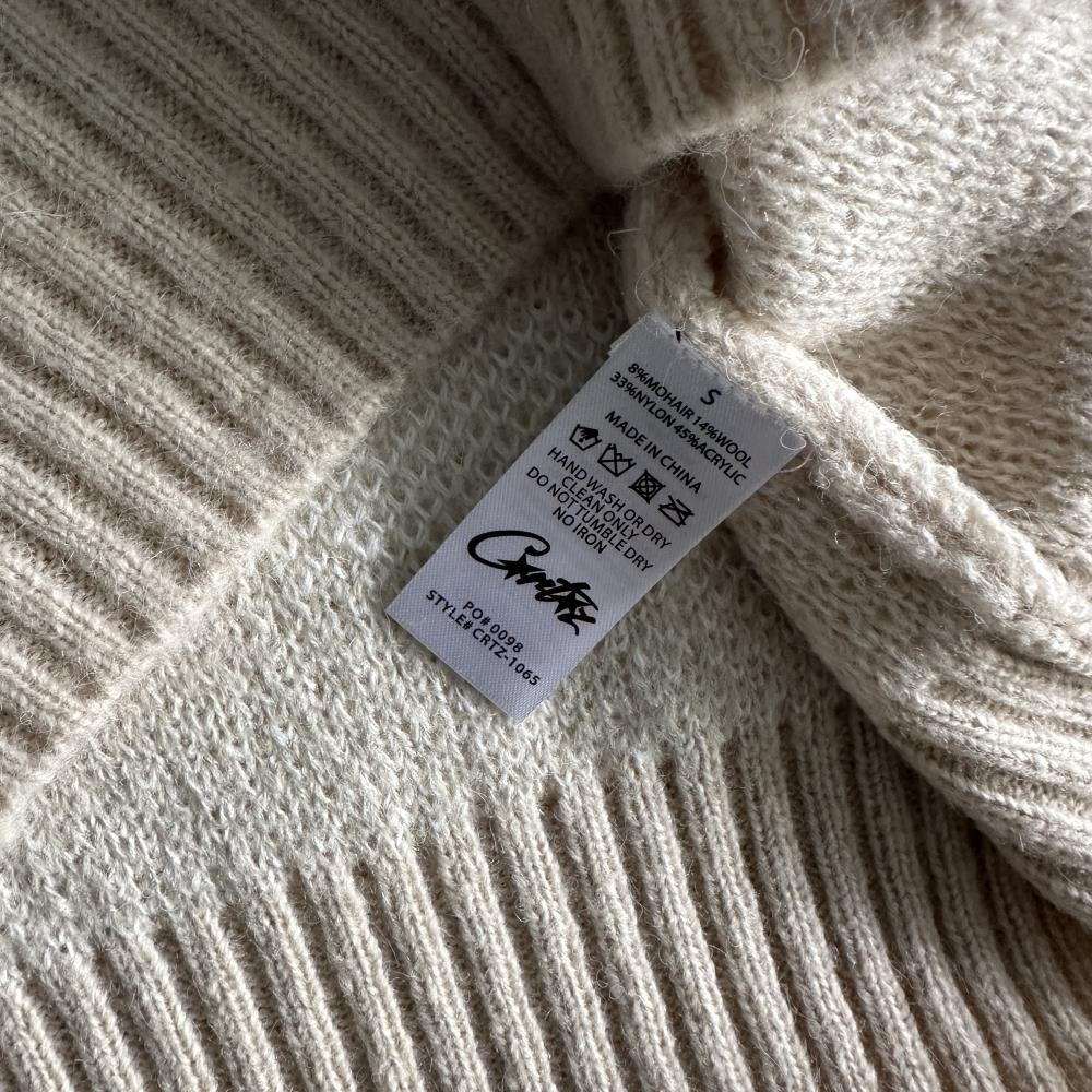 morehairfuzzy collar sweater-cream