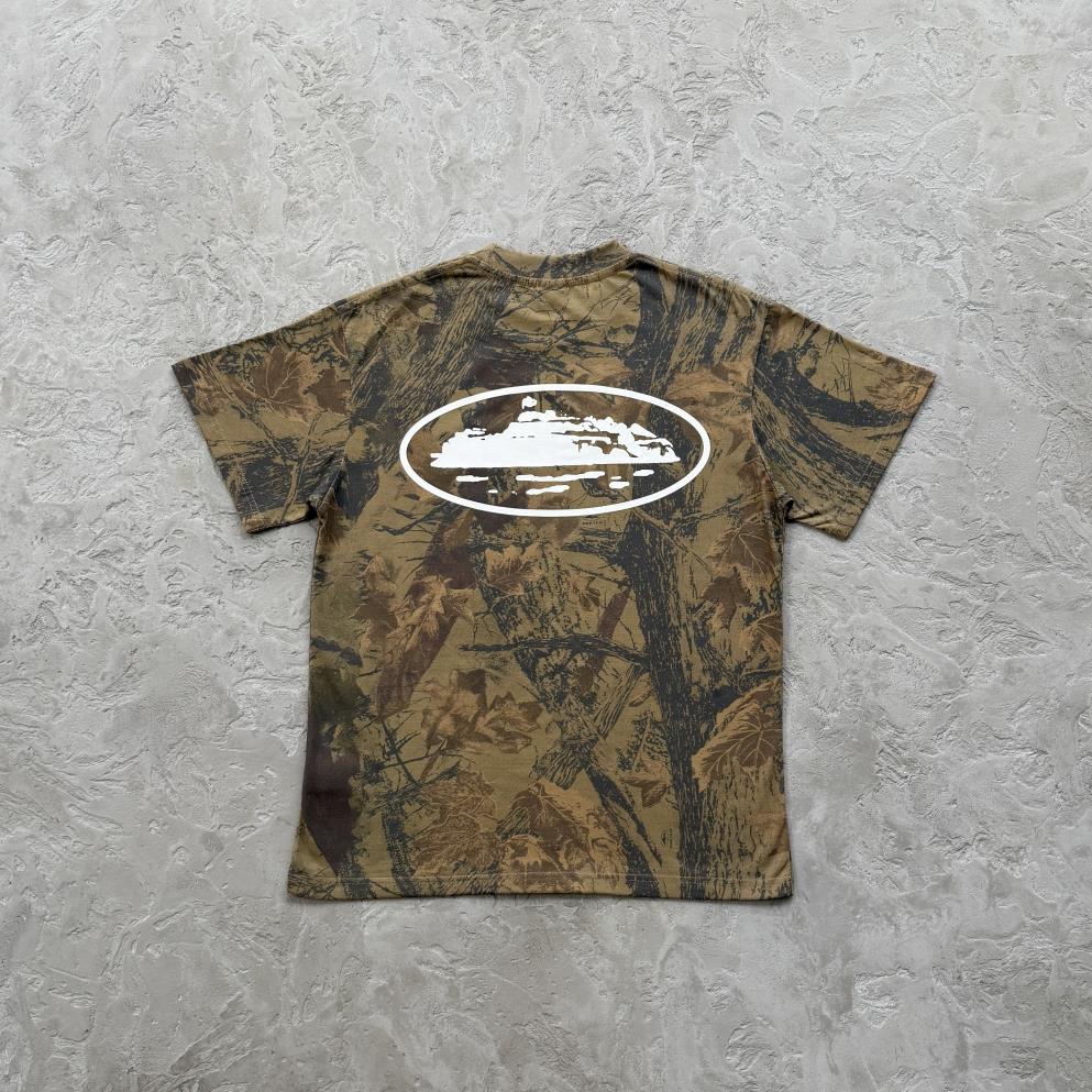 Island Puff Print Tee- Forest Camo