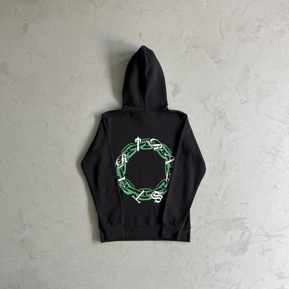 irongate aech chenille hoodie-black/gradient blue