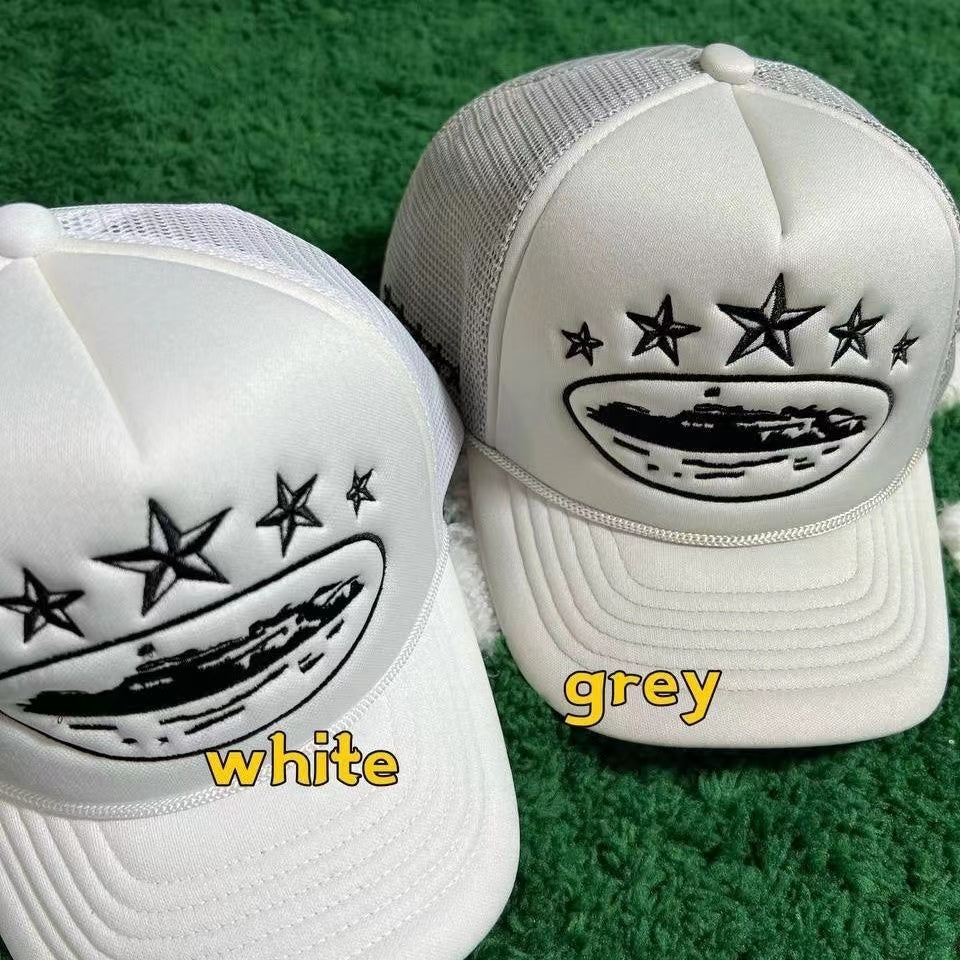 5 star embroidery trucker cap