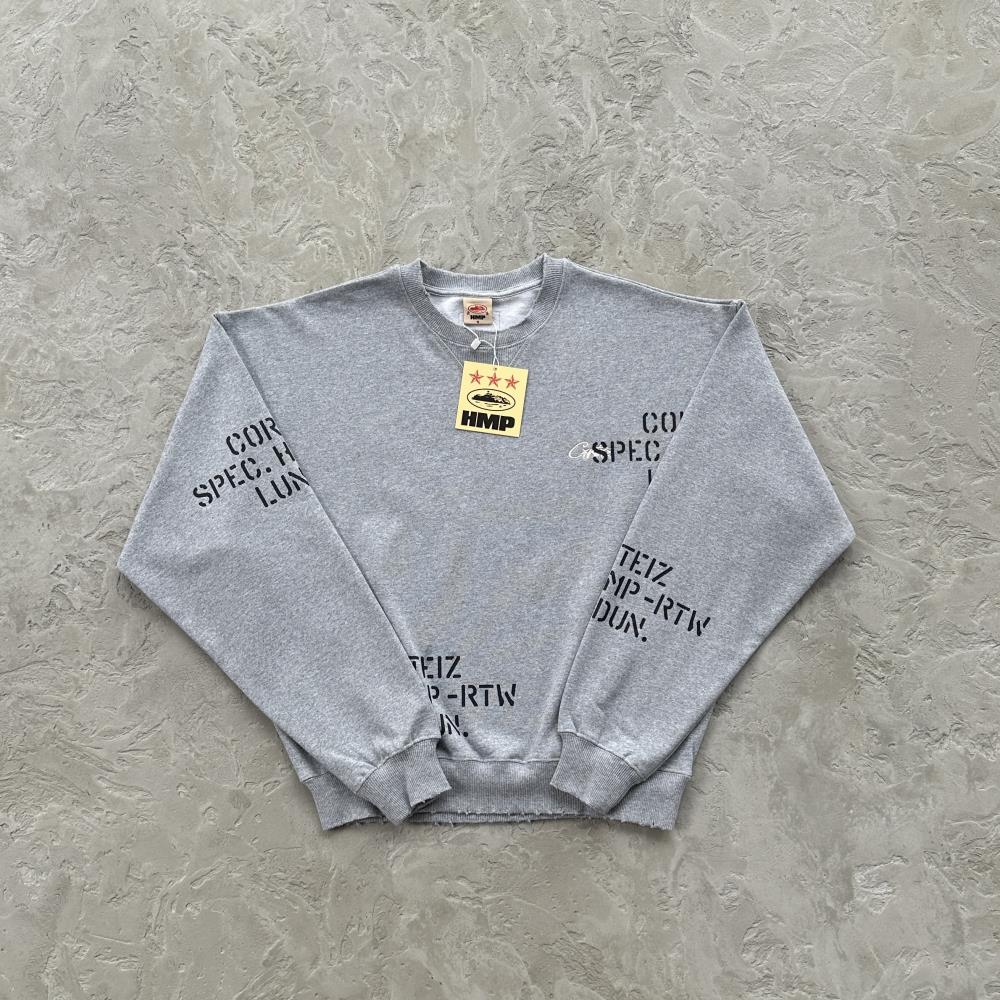 Hmp stencil crewneck set-grey