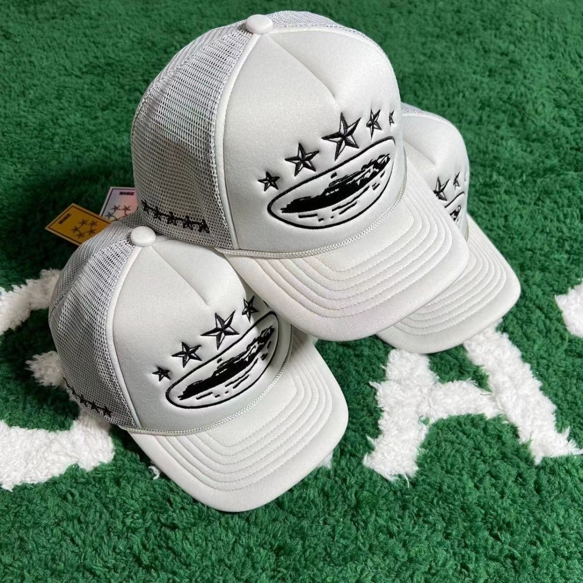 5 star embroidery trucker cap