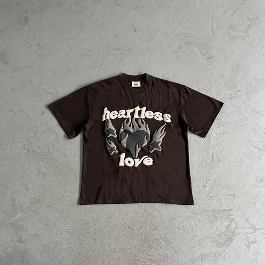 heartess love t-shirt-mocha brown