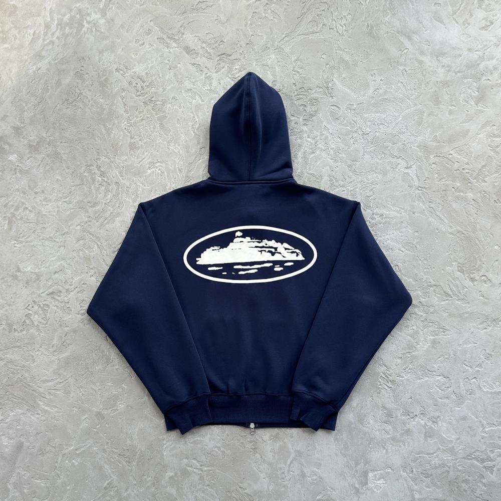 ISLAND PUFF PRINT ZIP HOODIE