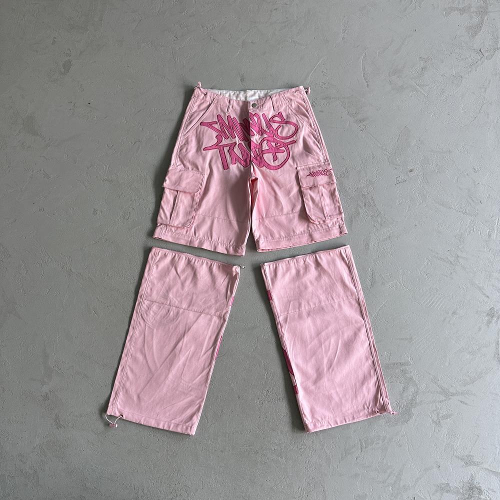 MT detachable cargo pants-pink