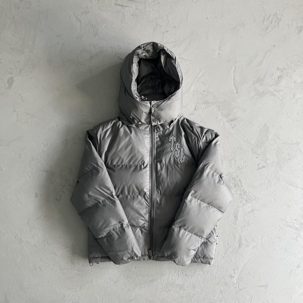 shooters detachable hooded puffer-grey