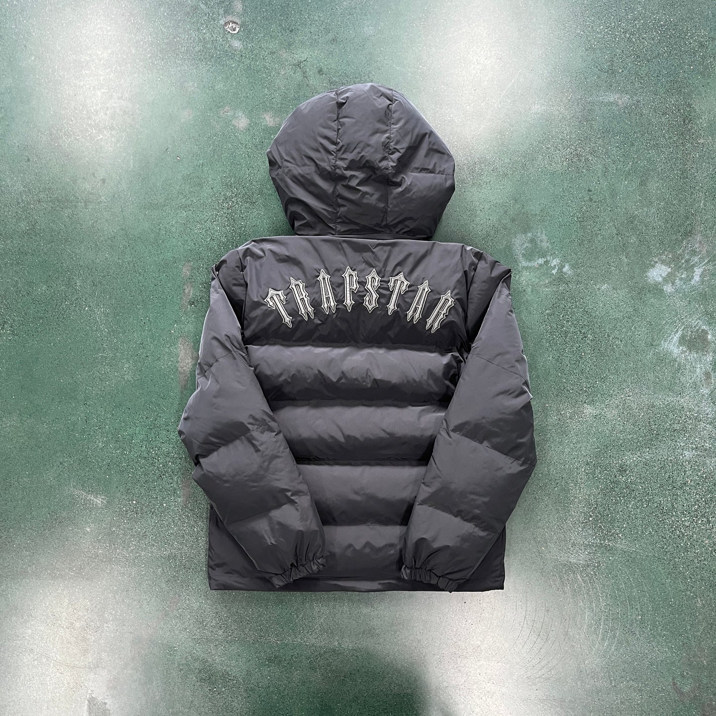 DETACHABLE HOODED PUFFER JACKET-stone