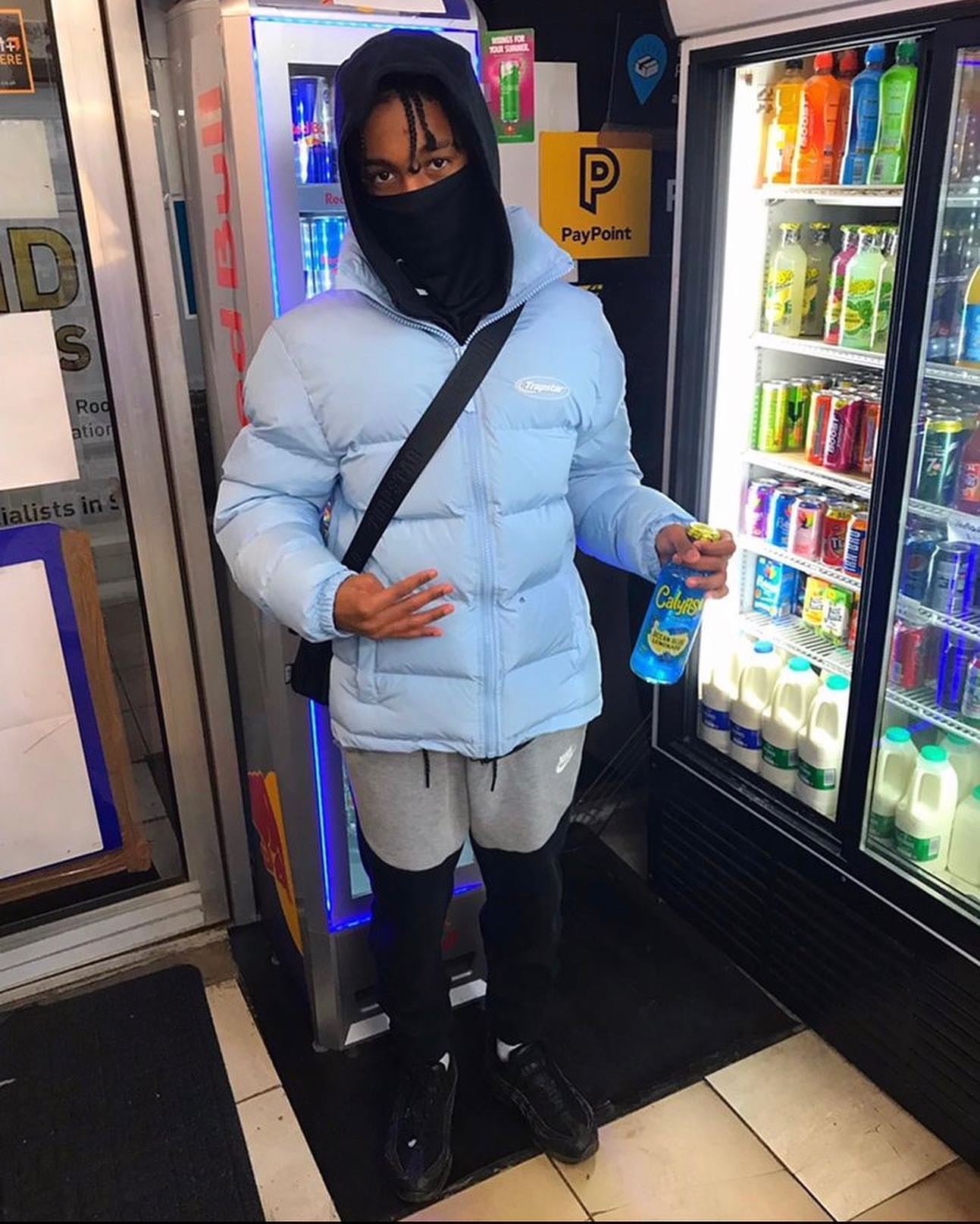 HYPERDRIVE PUFFER JACKET-ice blue