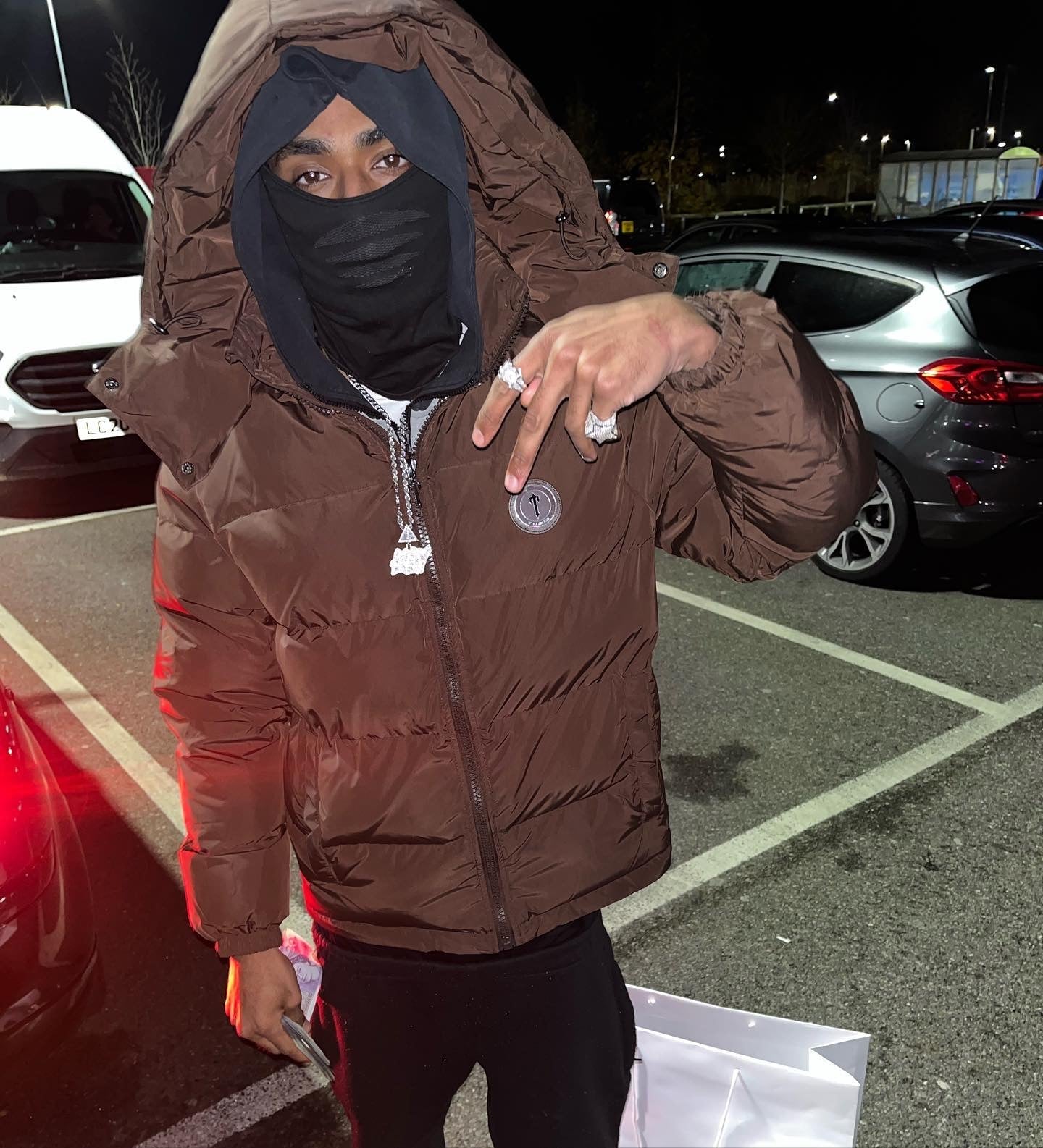 PUFFER JACKET-Brown