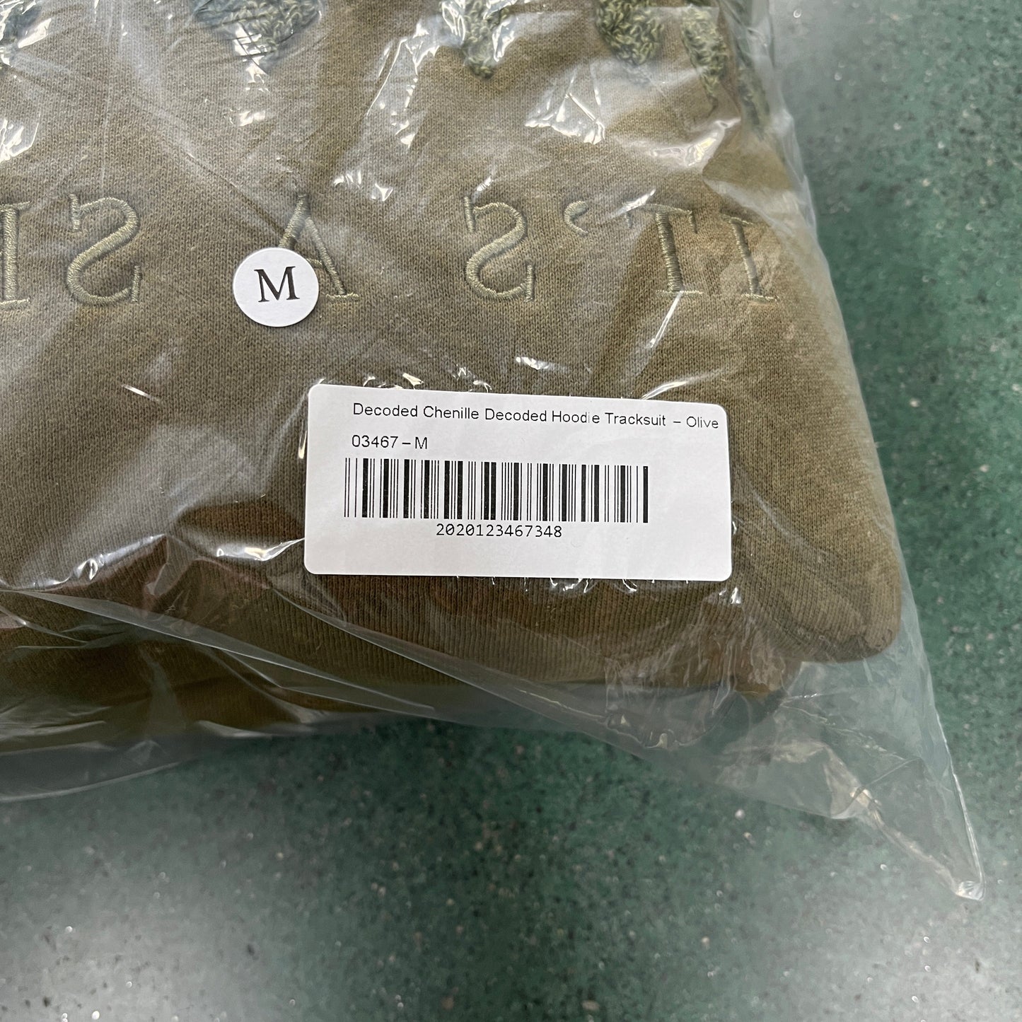 Decoding Chenille Sportswear - Army Green Embroidery