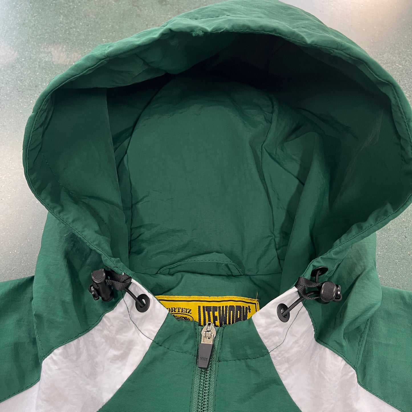 White and Green Jacket