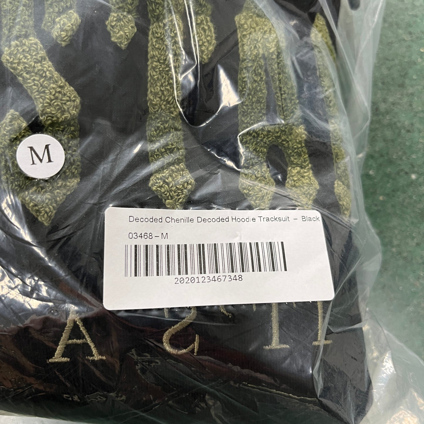 Decoding Chenille Sportswear - Army Green Embroidery