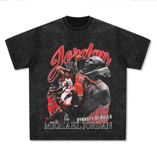 Vintage Air Legend Print T-Shirt – Heavyweight Washed Tee, Retro Style