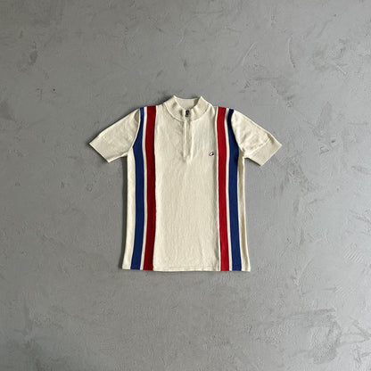 zip racer knit ss -cream