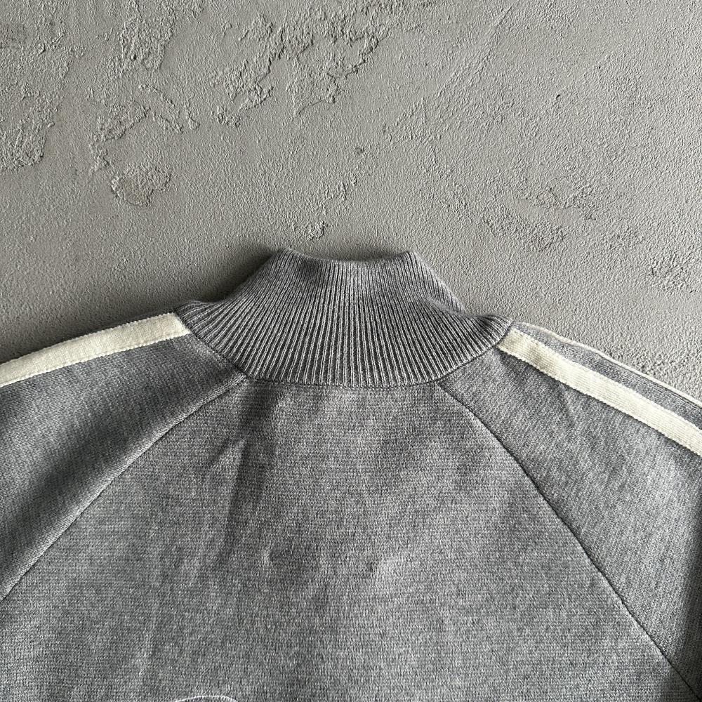 Knit zip up fleece-grey