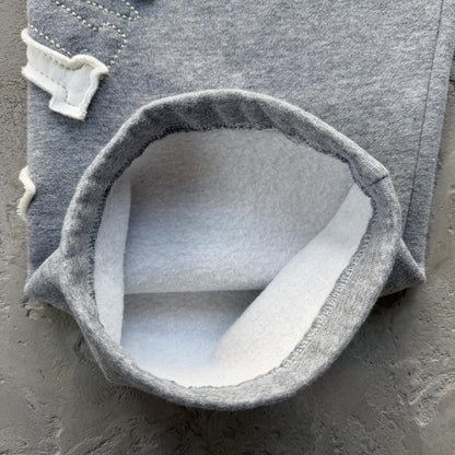 Lundun Stitch Zip Hoodie -Heather Grey