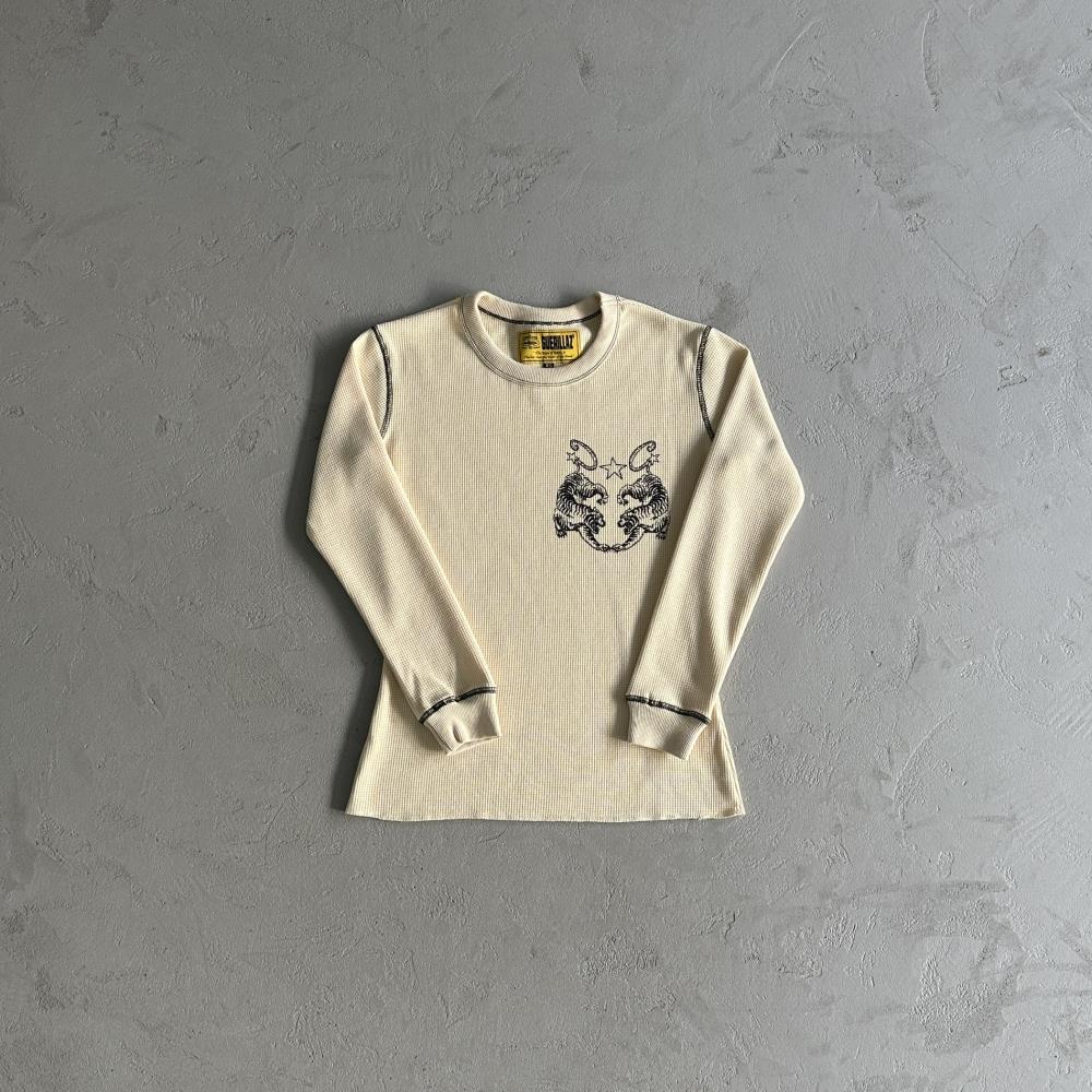[Special Offer] Waffle Tiger Stars Long Sleeve-Beige